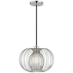 Mitzi Jasmine 12" Wide Polished Nickel Mini Pendant