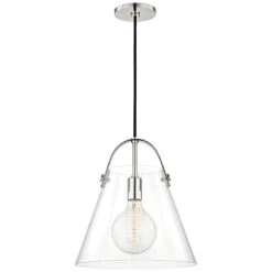 Mitzi Karin 12 3/4" Wide Polished Nickel Pendant Light