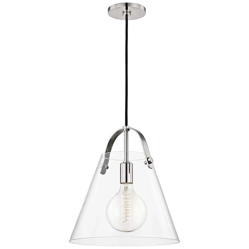 Mitzi Karin 12 3/4" Wide Polished Nickel Pendant Light 4 Mitzi Karin 12 3/4" Wide Polished Nickel Pendant Light - Image 4