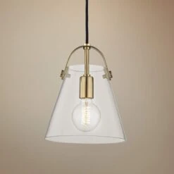 Mitzi Karin 8 3/4" Wide Aged Brass Mini Pendant