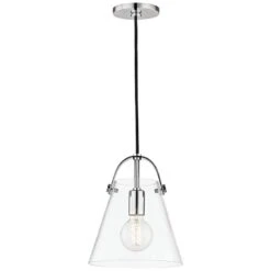 Mitzi Karin 9" Wide Polished Nickel Mini Pendant