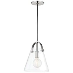 Mitzi Karin 9" Wide Polished Nickel Mini Pendant -Modern Lamp Shop mitzi karin 9 inch wide polished nickel mini pendant 46t73views3