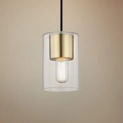 Mitzi Lula 5 1/4" Wide Aged Brass Mini Pendant