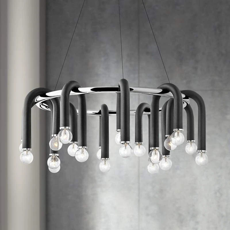 Mitzi Whit 28 3/4" Wide 20-Light Nickel And Black Chandelier 1 Mitzi Whit 28 3/4" Wide 20-Light Nickel And Black Chandelier