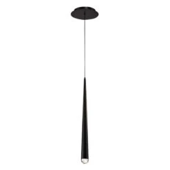 Modern Forms Cascade 19" High Matte Black LED Mini Pendant -Modern Lamp Shop modern forms cascade 19 inch high matte black led mini pendant 55r13views1