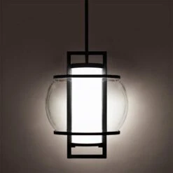 Modern Forms Lucid 11" Wide Black LED Mini Pendant -Modern Lamp Shop modern forms lucid 11 inch wide black led mini pendant 55n15views2