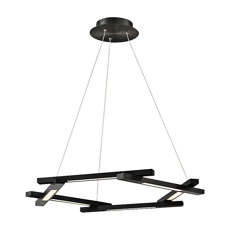 Modern Forms Metric 28" Wide Black 6-Light Modern LED Pendant 2 Modern Forms Metric 28" Wide Black 6-Light Modern LED Pendant - Image 2