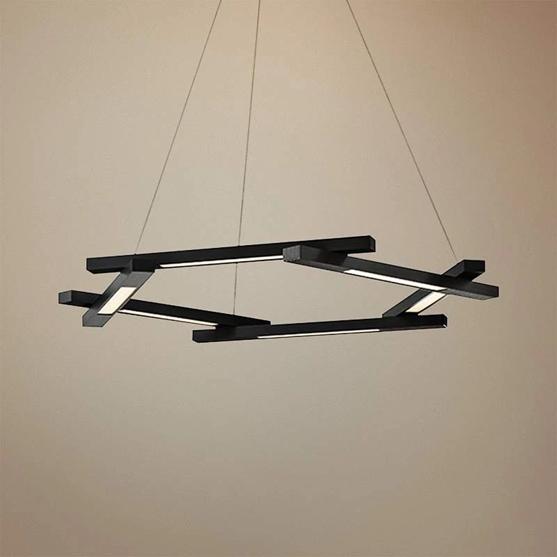 Modern Forms Metric 28" Wide Black 6-Light Modern LED Pendant 1 Modern Forms Metric 28" Wide Black 6-Light Modern LED Pendant