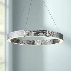 Modern Forms Zelda 29"W Polished Nickel 8-Light LED Pendant