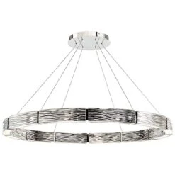 Modern Forms Zelda 48"W Polished Nickel 12-Light LED Pendant