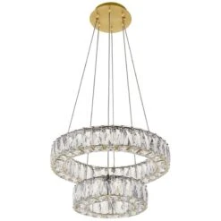 Monroe 17 3/4" Wide Gold And Crystal 2-Tier LED Chandelier 8 Monroe 17 3/4" Wide Gold And Crystal 2-Tier LED Chandelier -Modern Lamp Shop monroe 17 and three quarter inch wide gold and crystal 2 tier led chandelier 78k60views1