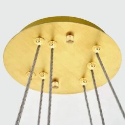 Monroe 23 1/2" Wide Gold And Crystal 2-Tier LED Chandelier -Modern Lamp Shop monroe 23 and one half inch wide gold and crystal 2 tier led chandelier 78k64views2