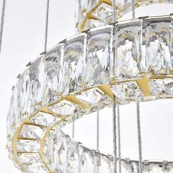 Monroe 25 1/2" Wide Gold And Crystal 5-Tier LED Chandelier 10 Monroe 25 1/2" Wide Gold And Crystal 5-Tier LED Chandelier -Modern Lamp Shop monroe 25 and one half inch wide gold and crystal 5 tier led chandelier 78k86views3
