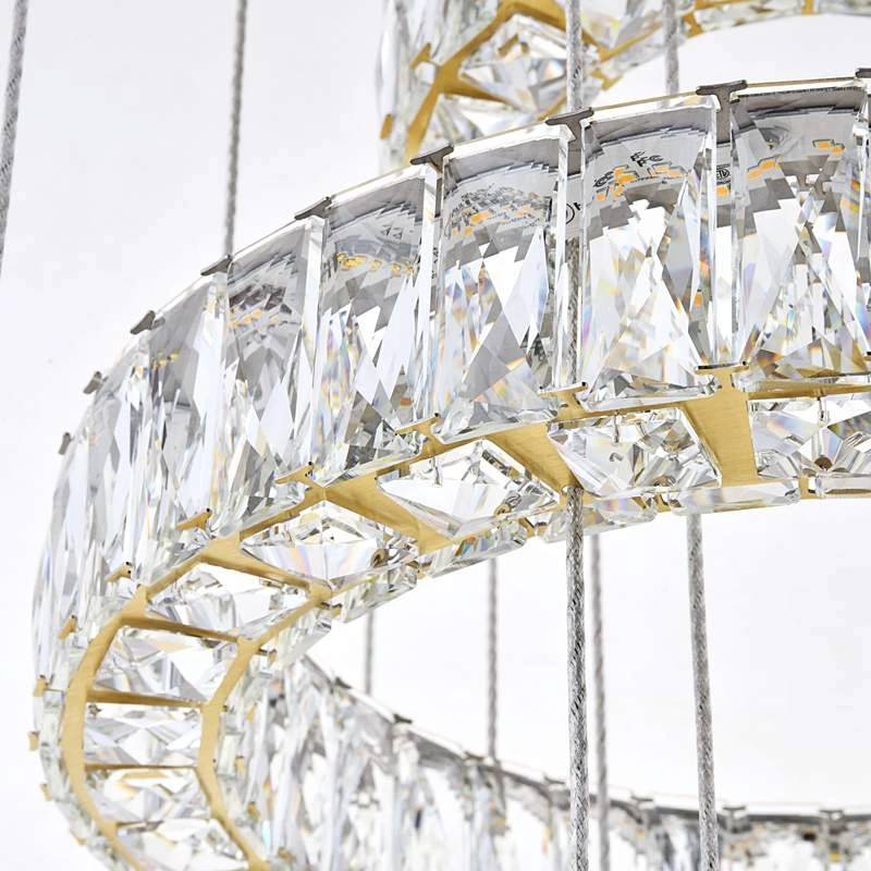 Monroe 25 1/2" Wide Gold And Crystal 5-Tier LED Chandelier 5 Monroe 25 1/2" Wide Gold And Crystal 5-Tier LED Chandelier - Image 5