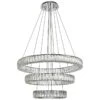 Monroe 31 1/2" Wide Chrome 3-Ring LED Chip Pendant