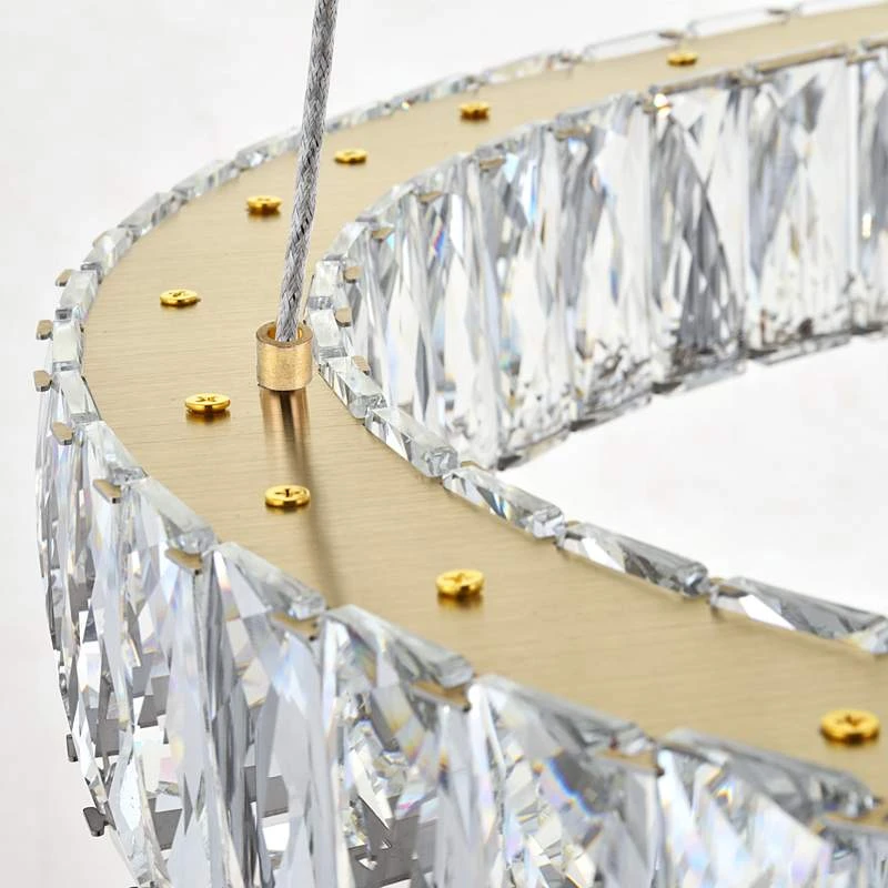 Monroe 31 1/2" Wide Gold And Crystal 2-Tier LED Chandelier 5 Monroe 31 1/2" Wide Gold And Crystal 2-Tier LED Chandelier - Image 5