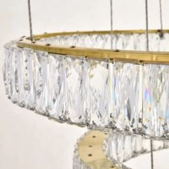 Monroe 34" Wide Gold And Crystal 7-Tier LED Chandelier 9 Monroe 34" Wide Gold And Crystal 7-Tier LED Chandelier -Modern Lamp Shop monroe 34 inch wide gold and crystal 7 tier led chandelier 77h97views2