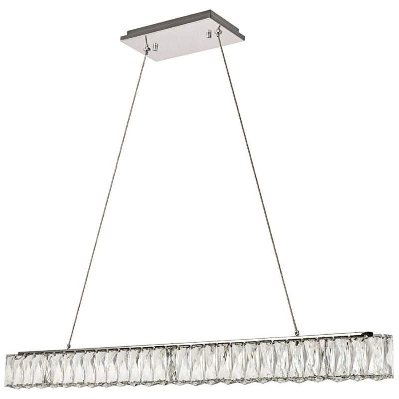 Monroe 38 3/4" Wide Crystal LED Kitchen Island Light Pendant 2 Monroe 38 3/4" Wide Crystal LED Kitchen Island Light Pendant - Image 2