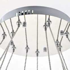 Monroe 42" Wide Chrome And Crystal 2-Tier LED Chandelier 8 Monroe 42" Wide Chrome And Crystal 2-Tier LED Chandelier -Modern Lamp Shop monroe 42 inch wide chrome and crystal 2 tier led chandelier 79x02views1