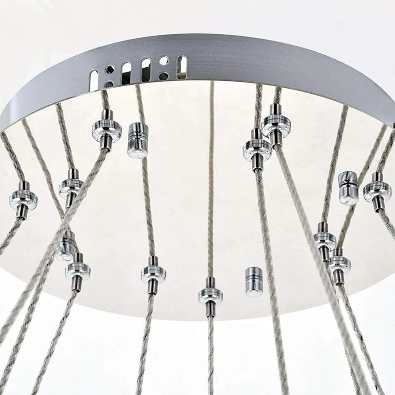 Monroe 42" Wide Chrome And Crystal 2-Tier LED Chandelier 3 Monroe 42" Wide Chrome And Crystal 2-Tier LED Chandelier - Image 3
