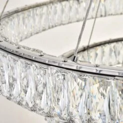 Monroe 42" Wide Chrome And Crystal 4-Tier LED Chandelier 10 Monroe 42" Wide Chrome And Crystal 4-Tier LED Chandelier -Modern Lamp Shop monroe 42 inch wide chrome and crystal 4 tier led chandelier 77h98views3