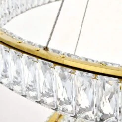 Monroe 42" Wide Gold And Crystal 2-Tier LED Ring Chandelier 9 Monroe 42" Wide Gold And Crystal 2-Tier LED Ring Chandelier -Modern Lamp Shop monroe 42 inch wide gold and crystal 2 tier led ring chandelier 79x03views2