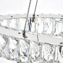 Monroe 48" Wide Chrome And Crystal 2-Tier Oval LED Chandelier 10 Monroe 48" Wide Chrome And Crystal 2-Tier Oval LED Chandelier -Modern Lamp Shop monroe 48 inch wide chrome and crystal 2 tier oval led chandelier 78k89views3