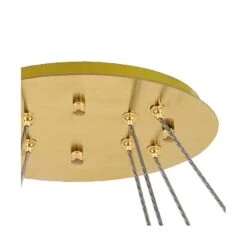 Monroe 48" Wide Gold And Crystal 2-Tier Oval LED Chandelier -Modern Lamp Shop monroe 48 inch wide gold and crystal 2 tier oval led chandelier 78k97views4