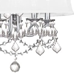 New Castle 20" Wide Brushed Nickel And Crystal Chandelier With Shade 5 New Castle 20" Wide Brushed Nickel And Crystal Chandelier With Shade -Modern Lamp Shop new castle 20 inch wide brushed nickel and crystal chandelier with shade 7m038views1