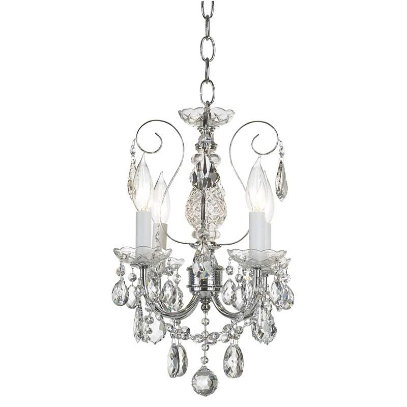 New Orleans 12" Wide Silver Hand-Cut Crystal Mini Chandelier 2 New Orleans 12" Wide Silver Hand-Cut Crystal Mini Chandelier - Image 2