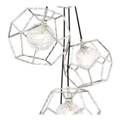 Norway 18 1/2" Wide Chrome LED Cluster Multi Light Pendant -Modern Lamp Shop norway 18 and one half inch wide chrome led cluster multi light pendant 79j36views1