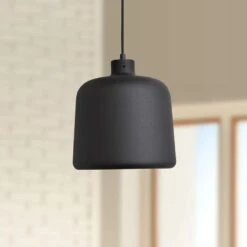 Nostalgia 10" Wide Matte Black Metal LED Mini Pendant