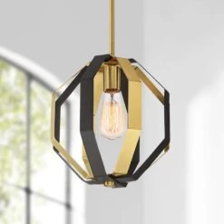 Octo 10 3/4" Wide Bronze And Warm Gold Mini Pendant