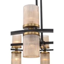 Palais 35 1/2" Wide Matte Black Brass 16-Light Chandelier 9 Palais 35 1/2" Wide Matte Black Brass 16-Light Chandelier -Modern Lamp Shop palais 35 and one half inch wide matte black brass 16 light chandelier 668c2views1