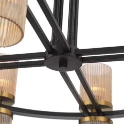 Palais 35 1/2" Wide Matte Black Brass 16-Light Chandelier 10 Palais 35 1/2" Wide Matte Black Brass 16-Light Chandelier -Modern Lamp Shop palais 35 and one half inch wide matte black brass 16 light chandelier 668c2views2