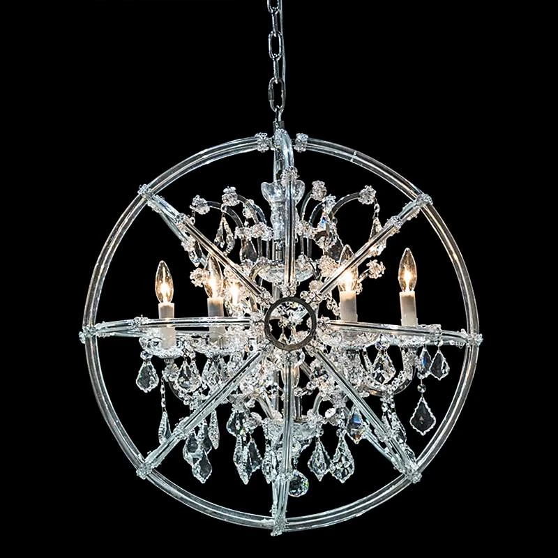 Pena 25 3/4" Wide Chrome Crystal 6-Light Chandelier 1 Pena 25 3/4" Wide Chrome Crystal 6-Light Chandelier