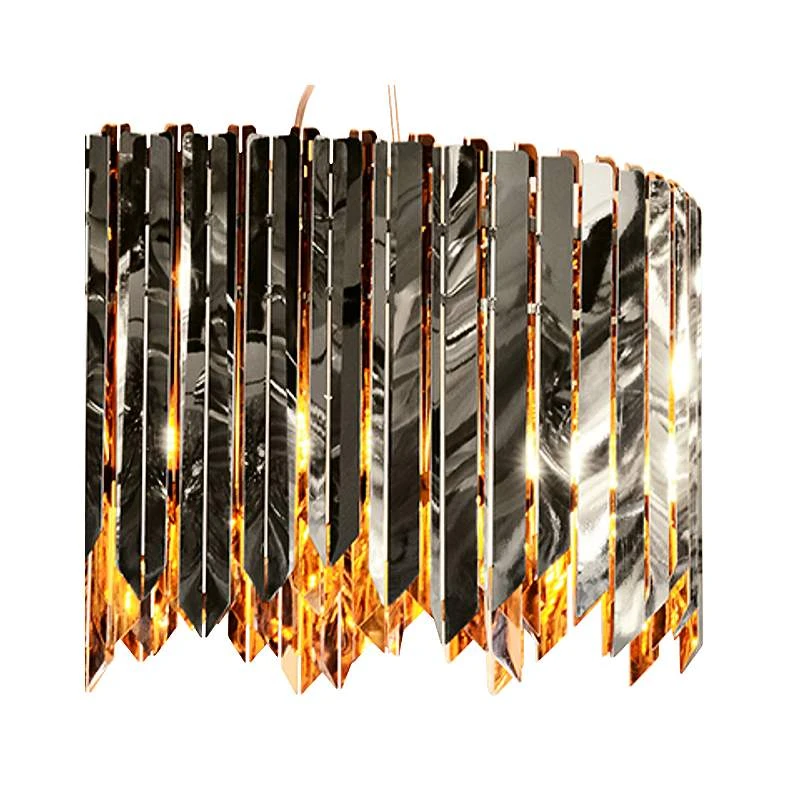 Peron 24" Wide Chrome Silver And Gold 6-Light Pendant Light 2 Peron 24" Wide Chrome Silver And Gold 6-Light Pendant Light - Image 2