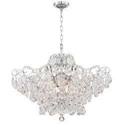 Petunia 28" Wide Chrome Crystal Chandelier 8 Petunia 28" Wide Chrome Crystal Chandelier -Modern Lamp Shop petunia 28 inch wide chrome crystal chandelier 14a17