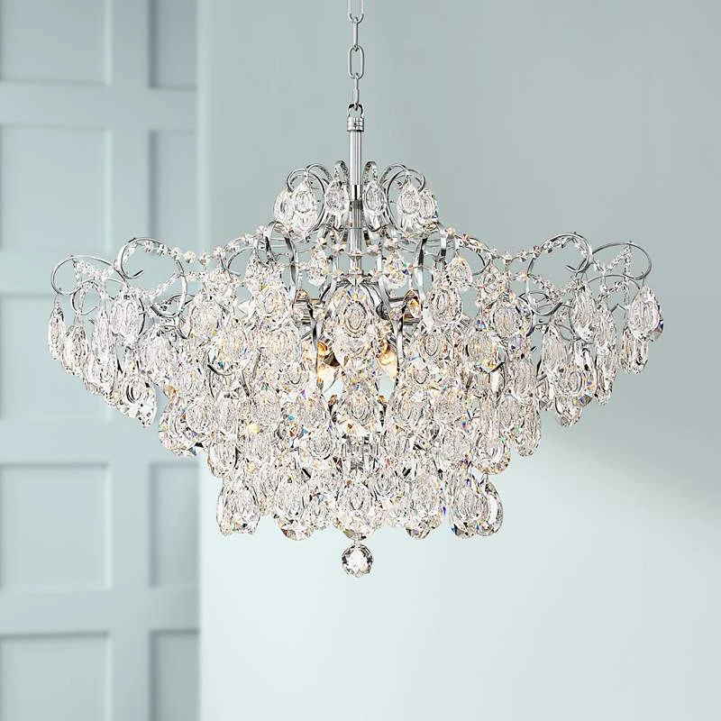 Petunia 28" Wide Chrome Crystal Chandelier 2 Petunia 28" Wide Chrome Crystal Chandelier - Image 2