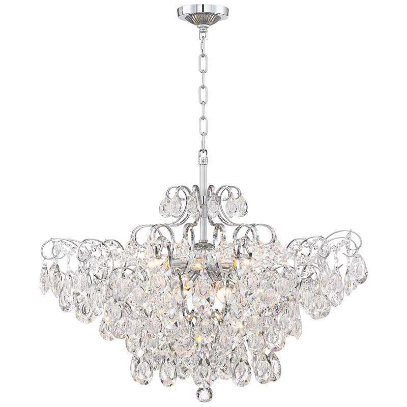 Petunia 28" Wide Chrome Crystal Chandelier 4 Petunia 28" Wide Chrome Crystal Chandelier - Image 4