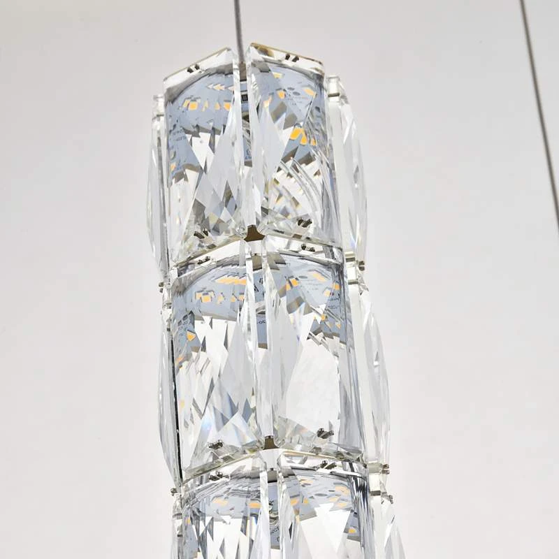 Polaris 12" Wide Gold And Crystal LED Multi Light Pendant 4 Polaris 12" Wide Gold And Crystal LED Multi Light Pendant - Image 4