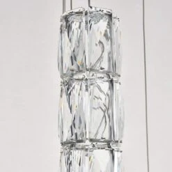 Polaris 24" Wide Chrome And Crystal LED Multi Light Pendant 7 Polaris 24" Wide Chrome And Crystal LED Multi Light Pendant -Modern Lamp Shop polaris 24 inch wide chrome and crystal led multi light pendant 77e00views1