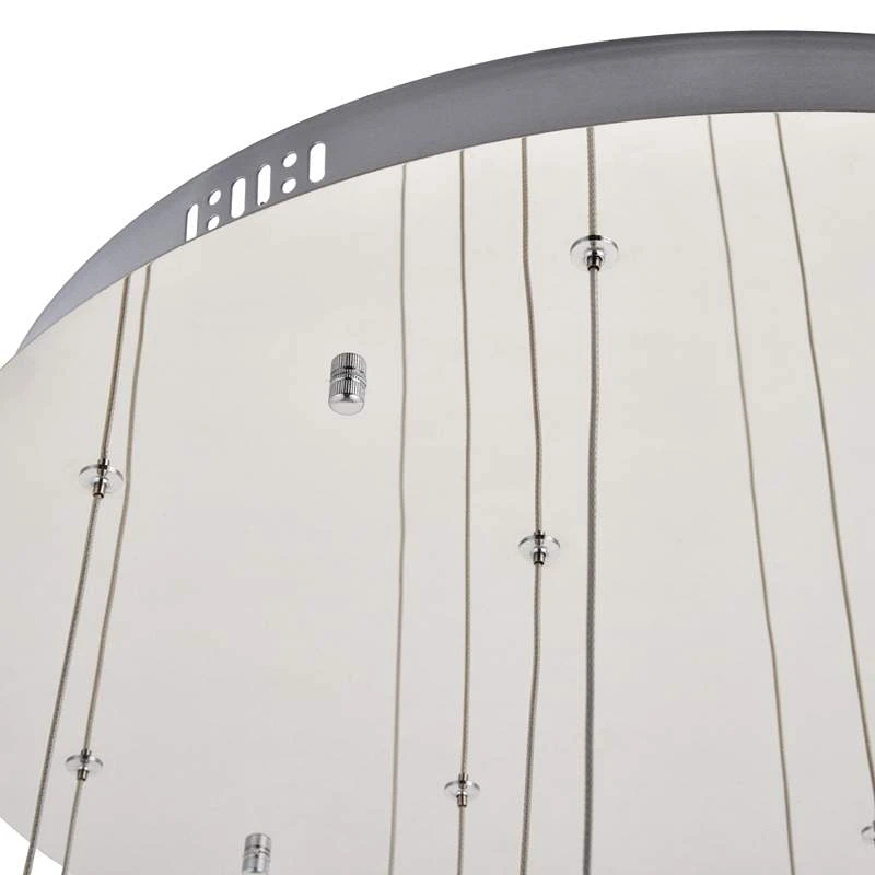 Polaris 24" Wide Chrome And Crystal LED Multi Light Pendant 4 Polaris 24" Wide Chrome And Crystal LED Multi Light Pendant - Image 4