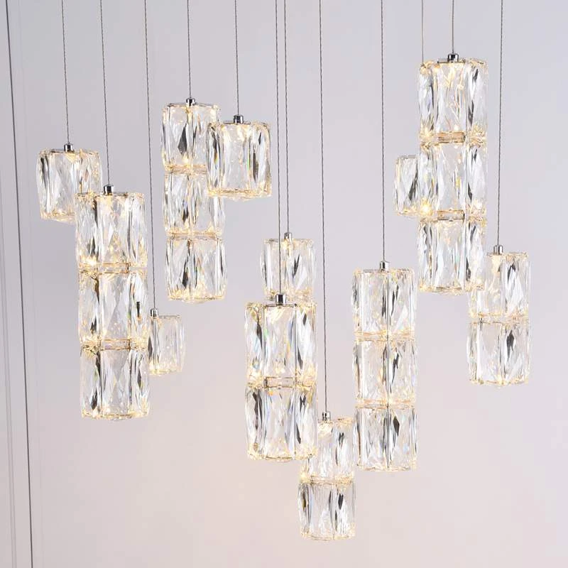 Polaris 24" Wide Chrome And Crystal LED Multi Light Pendant 5 Polaris 24" Wide Chrome And Crystal LED Multi Light Pendant - Image 5