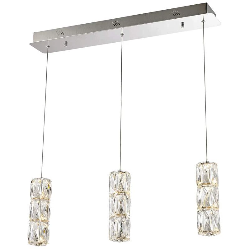 Polaris 27 1/2" Wide Chrome Crystal LED Multi Light Pendant 2 Polaris 27 1/2" Wide Chrome Crystal LED Multi Light Pendant - Image 2
