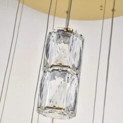 Polaris 28" Wide Gold And Crystal LED Multi Light Pendant 11 Polaris 28" Wide Gold And Crystal LED Multi Light Pendant -Modern Lamp Shop polaris 28 inch wide gold and crystal led multi light pendant 77h85views4