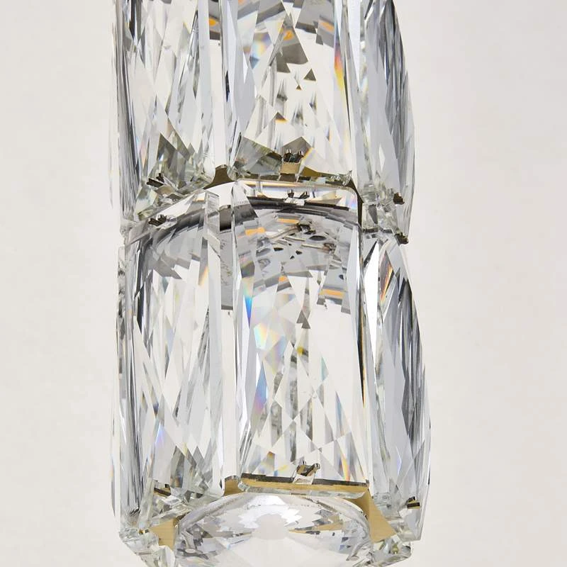 Polaris 36" Wide Gold Crystal LED Linear Multi Light Pendant 5 Polaris 36" Wide Gold Crystal LED Linear Multi Light Pendant - Image 5