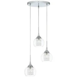 Possini Euro 14 1/2" Wide Encircled Crystal Globe Multi-Light Pendant -Modern Lamp Shop possini euro 14 and one half inch wide encircled crystal globe multi light pendant 59774views3