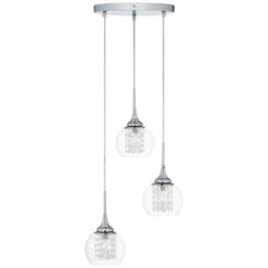 Possini Euro 14 1/2" Wide Encircled Crystal Globe Multi-Light Pendant -Modern Lamp Shop possini euro 14 and one half inch wide encircled crystal globe multi light pendant 59774views4