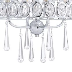 Possini Euro Almyra 19" Wide Modern Chrome And Crystal Pendant Light -Modern Lamp Shop possini euro almyra 19 inch wide modern chrome and crystal pendant light 39p68views1